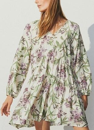 Роскошное платье в цветочный принт от бренда h&amp;m