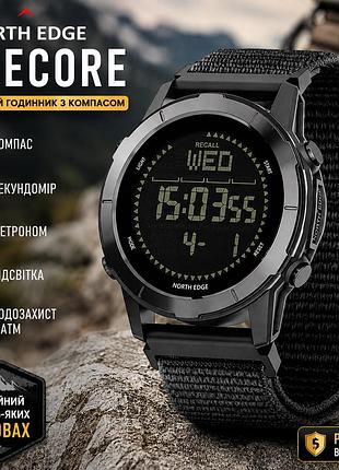 Мужские часы north edge litecore black з компасом