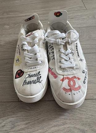 Оригінал кросівки chanel x pharrell williams sneaker (колаборація, лімітована колекція)