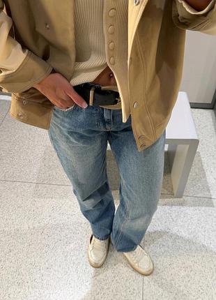 Zara нові джинси прямого крою з ременем