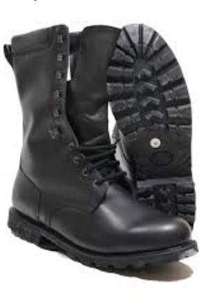Оригинальные, новые французской армии, ботинки из кожи gore-tex.