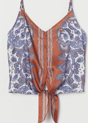 Атласний топ h&m