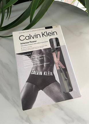 Труси чоловічі з мікрофібри stretch 3од calvin klein. цвет: black / sleet / adrenaline rush.