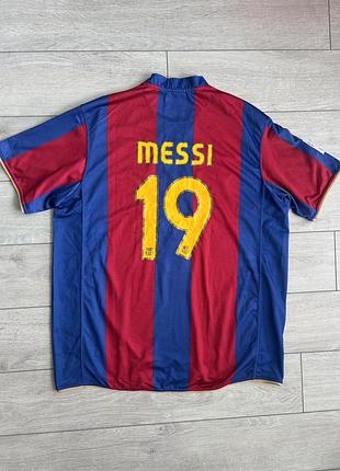 Футбольная футболка джерси майка лионель мессеры барселона barcelona lionel messi football soccer jersey size l л размер