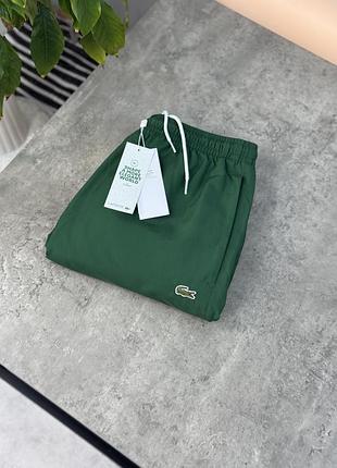 Спортивні штани lacoste чоловічі xs,s розмір зелений колір нейлонові