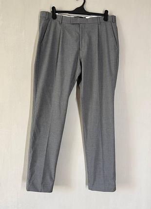 Стильные серые мужские брюки / классические брюки george tailored fit в «гусиную лапку»