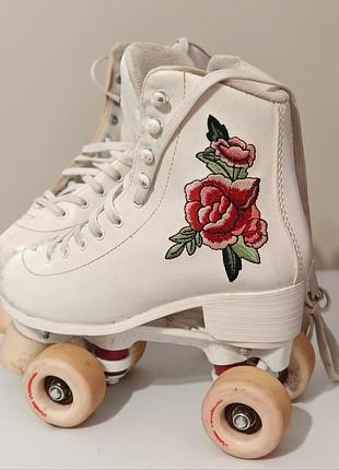 Ролики rookie rosa quad roller skates size 6 uk, размер 35.5
