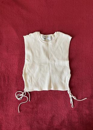Топ в рубчик zara