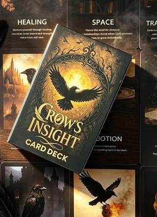 Карти-оракул crow's insight card deck 🔮 ворон, оракул, метафорические карты, эзотерика, самопознания, гадания