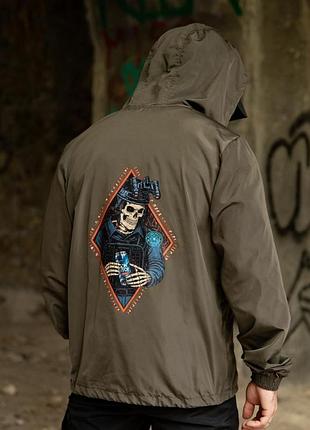 Вітровка в стилі мілітарі born of war ghost олива вт5443(k1 2 - 02)