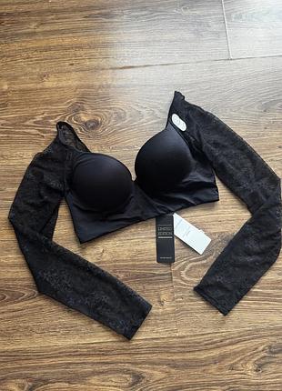Новий бюстгальтер 75в 💗 з push up 💗 мереживні рукава