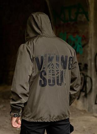 Вітровка в стилі мілітарі born of war viking олива вт5442(28 - 02)