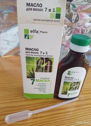 Масло для волос elfa pharm 7 масел 7 в 1 против выпадения волос, масло для волос