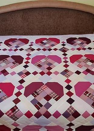 Покрывало "love is" печворк