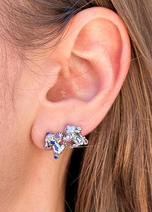 Сережки pandora «стіч і енджел» ліло і стіч