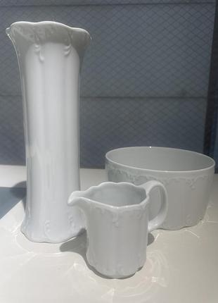 Розенталь німеччина rosenthal classic rose сет із 3 предметів ваза молочник миска