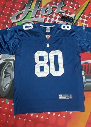 Винтажная джерси reebok nfl new york giants #80 victor cruz (кастом/голуб двойной фабрикации).