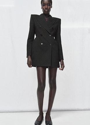 Сукня-блейзер zara у дрібну смужку