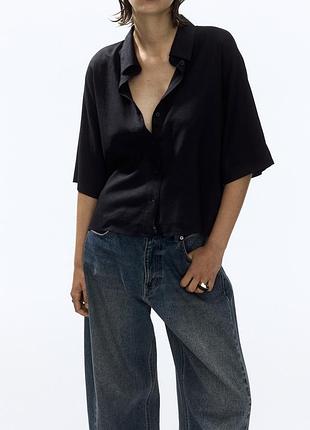 Лляна сорочка h&m