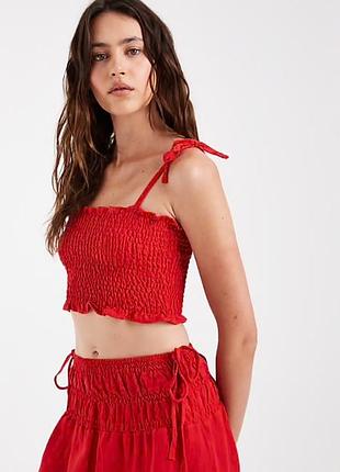 Топ червоний з чашками zaful