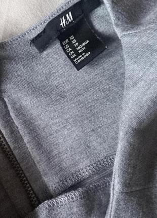 Рлзпродаж! платье h&amp;m трикотажная серого кольра, размер xs 160/80a 4