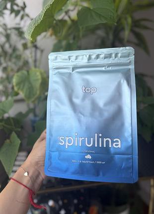 Топ спіруліна в таблетках 500г top spirulina