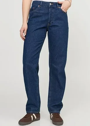 Джинсы классические straight mid waist женские jjxx темно-синие (12345768-32)