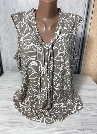 Блуза женская трикотажная из тележки от британского бренда marks &amp; spencer размер 22💞