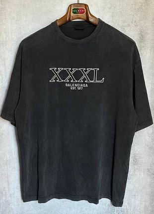 Balenciaga xxxl embroidered t- shirt black original | made in portugal