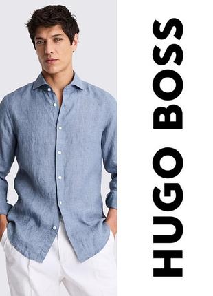 Льняная рубашка hugo boss