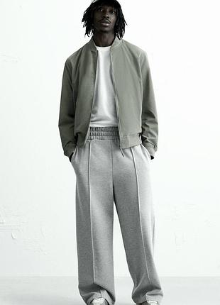 Стильный тонкий бомбер из льна и натуральной вискозы, унисекс, 46-48, aesthetics