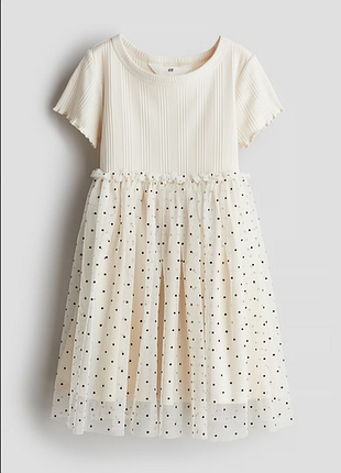 Платье из фатина в горошек от h&amp;m на 8-10 лет
