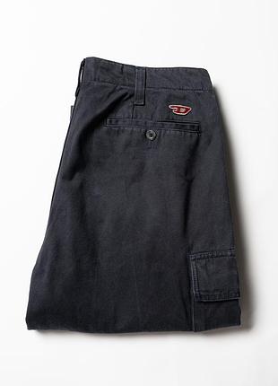 Diesel vintage blue cotton cargo trousers pants (2009) [pmh017323]