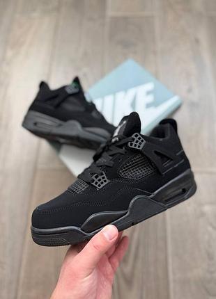 Стильні кросівкиnike air jordan retro 4 high "black cat"