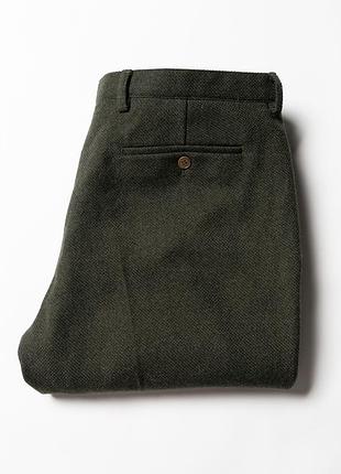 Afield tweed wool blend trousers green pants [pmh017325]