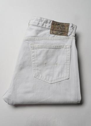 Polo ralph lauren straight fit white cotton denim jeans [pmh017326]