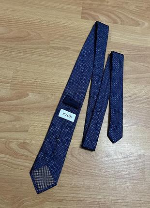 Eton geometric lattice silk tie шовкова краватка галстук