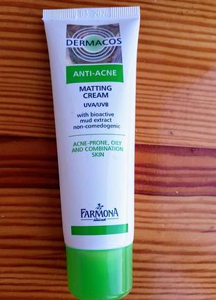 Крем для лица farmona dermacos anti-acne дневной матирующий uva uvb, 25 мл