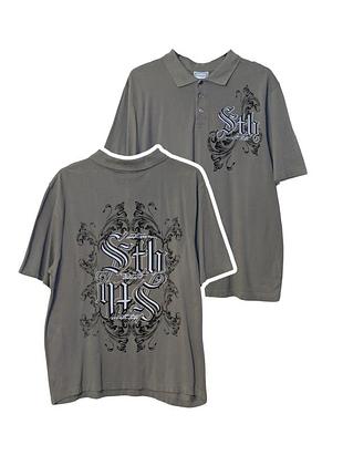 South pole футболка vintage polo поло affliction type серая ed hardy коричневая ecko unltd unlimited винтаж y2k оверсайз