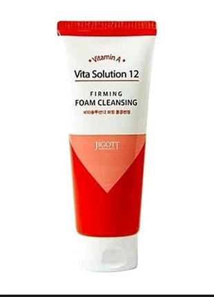 Підтягувальна пінка для вмивання jigott vita solution 12 firming foam cleansing, 180 мл