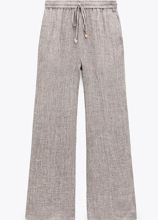 Штани льняні, брюки zara