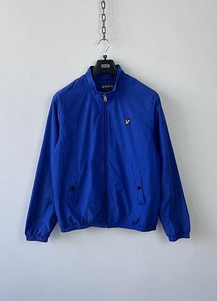 Куртка чоловіча lyle & scott mens harrington jacket coat m blue full zip light bomber casual