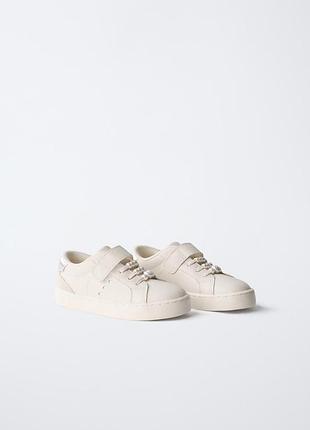 Дитячі білі кеди zara для дівчинки