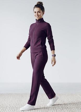 Костюм oysho штани-палаццо та кофта, сливовий s-m