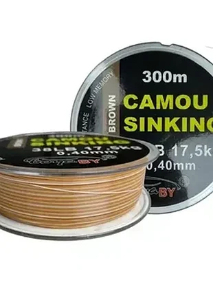 Волосінь boyaby camou sinking 0,4mm 17,5 kg 38lb 300m brown