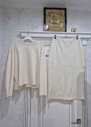 Жіночий вязаний костюм zara