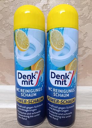 Средство для чистки унитаза с активной пеной denkmit wc-reinigugngssschaum zitrone, 500 мл