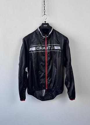 Вело куртка craft cycling wind jacket mens size xl black packable lightweight bike windbreaker