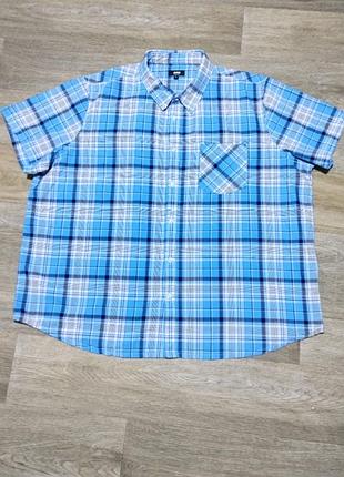 Мужская рубашка в клетку , размер 3xl - 4xl .