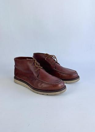 Черевики red wing men's leather heritage moc toe chukka boots portugal brown wedge sole eu 45